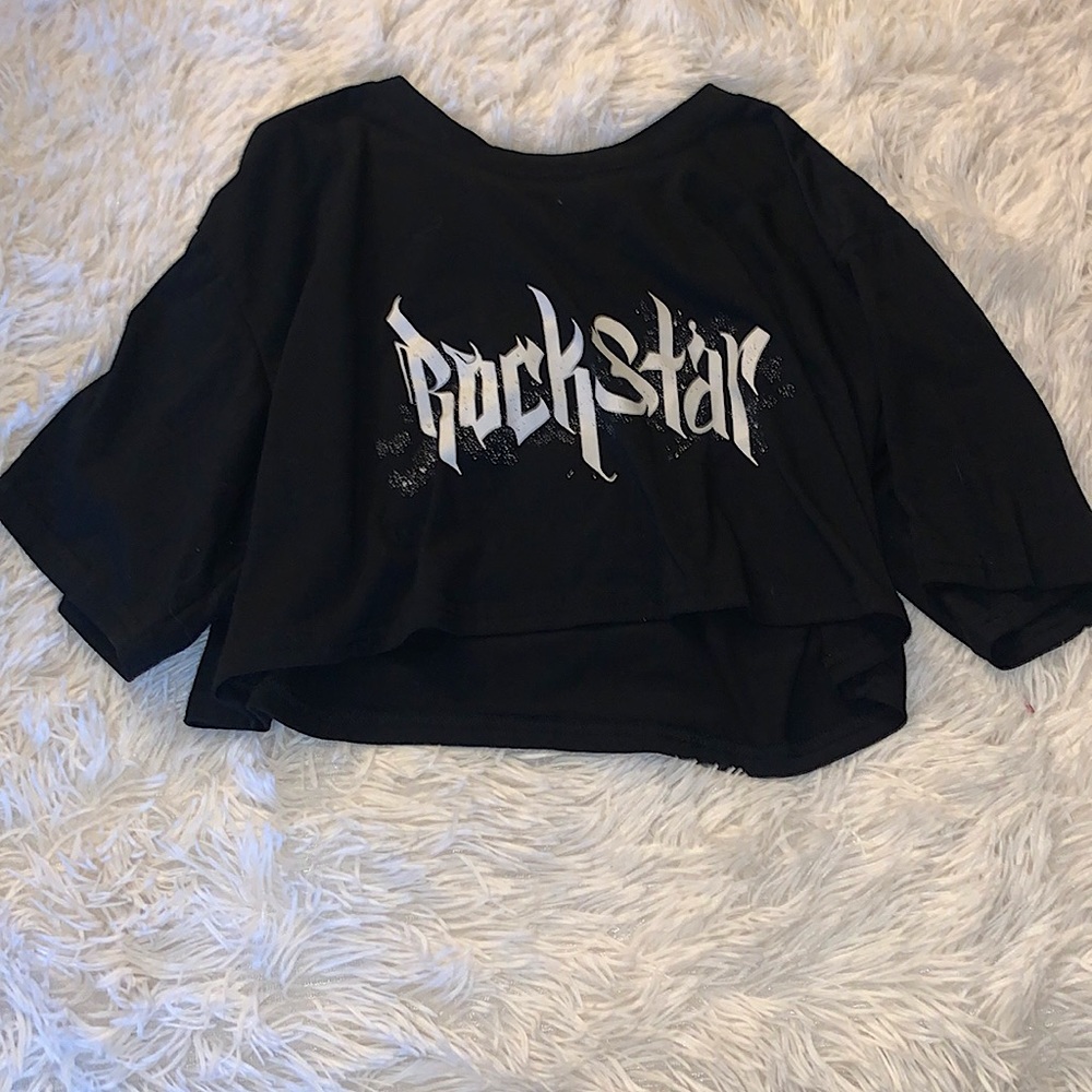🖤"Rockstar" cropped tee 🖤
